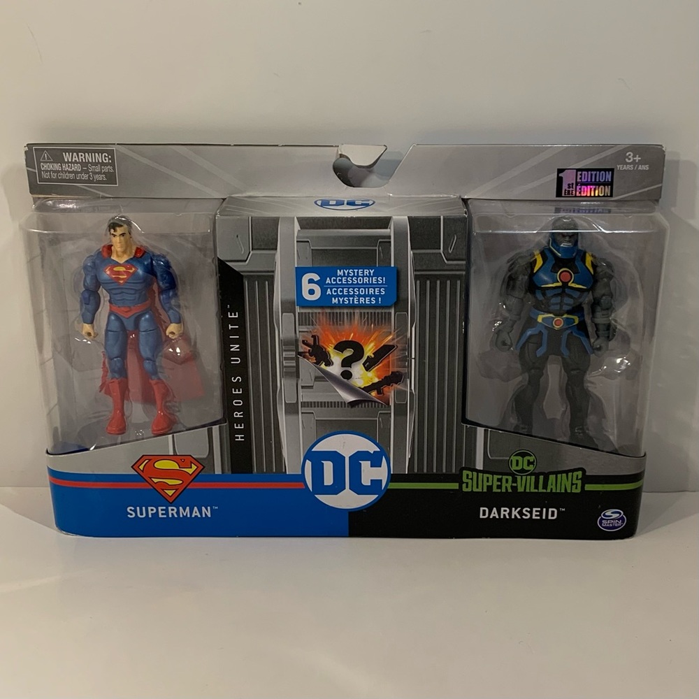 🦸‍♂️ [NEW] DC HEROES UNITE SUPERMAN VS DARKSEID 1ST EDITION FIGURE SET 🦸‍♂️